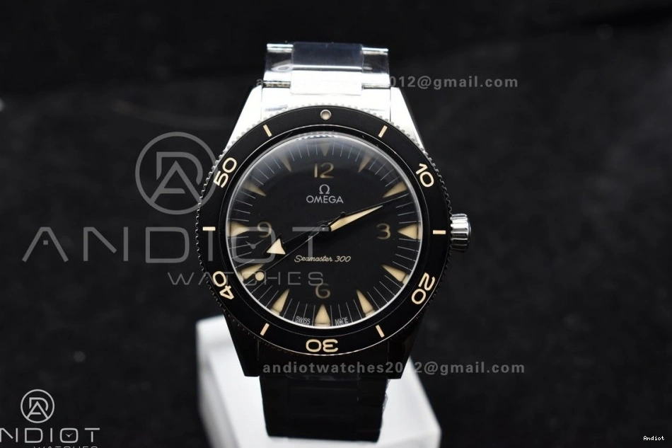 Edition Black 1:1 Clone Best on 300 VSF A8912 Seamaster Heritage Bracelet Dial SS Super 0208